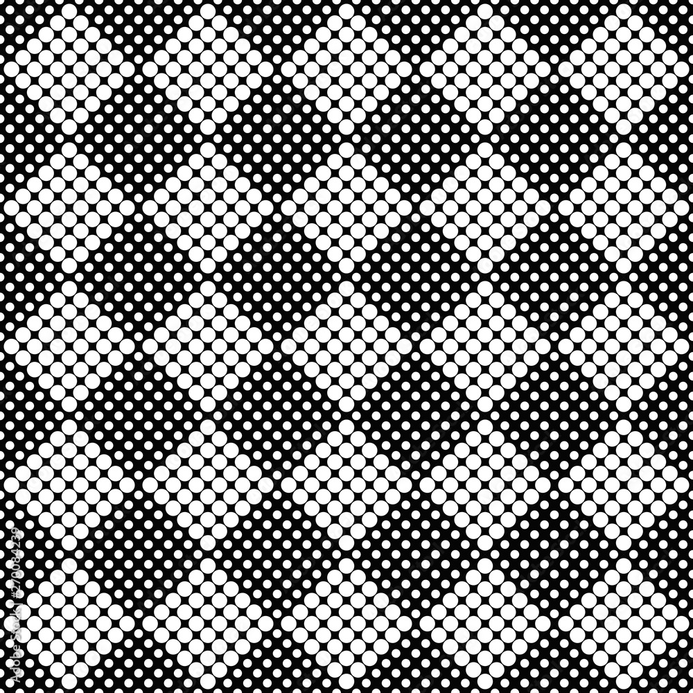 Poster monochrome retro circle pattern background - black and white abstract vector design