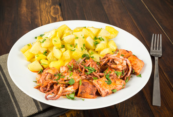 Calamares con patatas