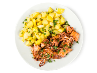 Calamares con patatas