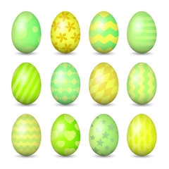 Easter eggs set. Colorful vector illustration. EPS 10