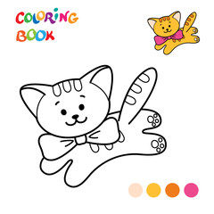 Coloring Page Outline Of cartoon cat.