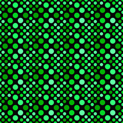 Green seamless circle pattern background - abstract vector graphic design