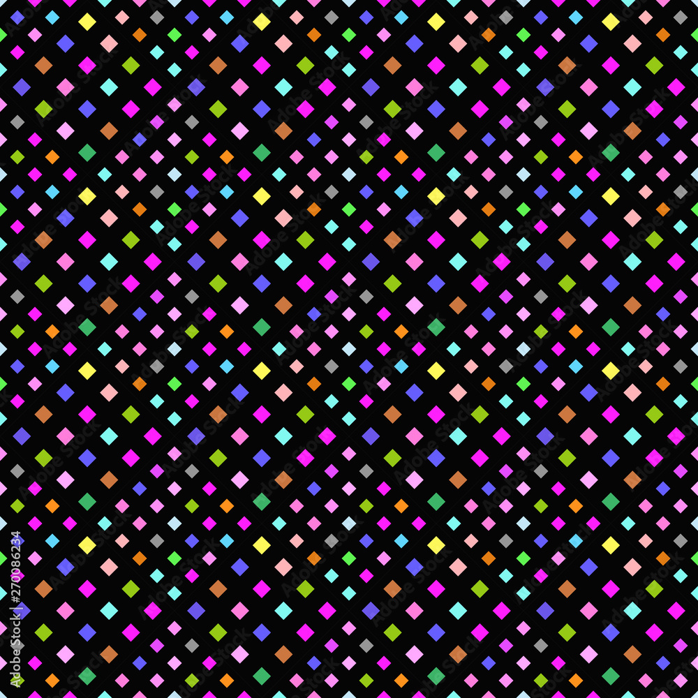 Poster Geometrical seamless square pattern background - abstract multicolor vector graphic