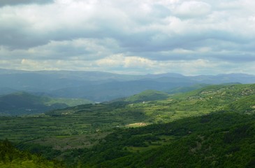 Fototapeta na wymiar landscape of hills and mountains