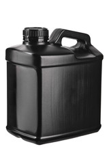 black plastic canister isolate on white back