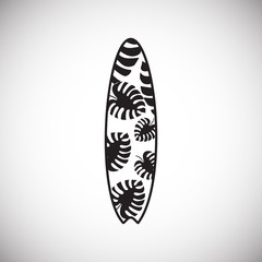 Surfboard icons on background for graphic and web design. Simple vector sign. Internet concept symbol for website button or mobile app.