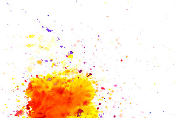Watercolor splash multicolor abstraction background