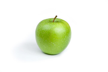 Green apple with isolated on a white background