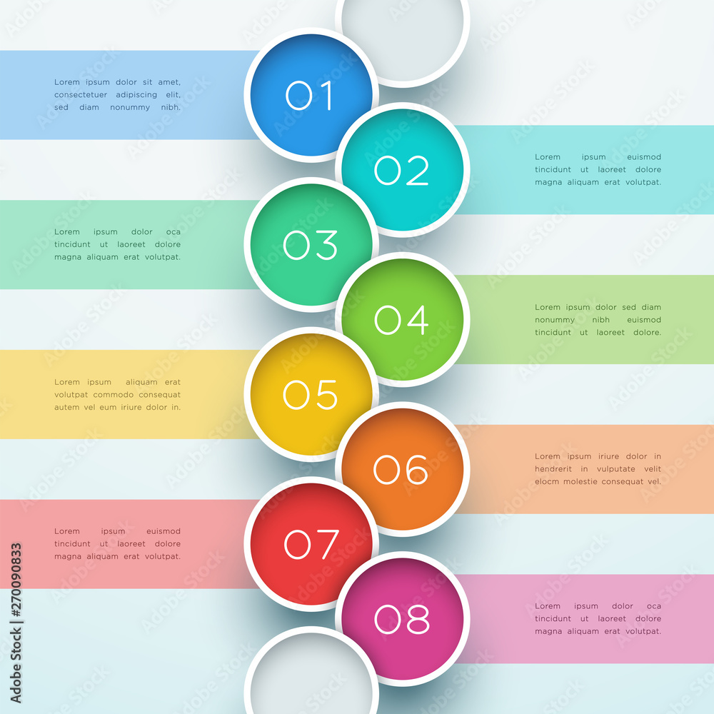 Poster abstract circle sections overlapping background