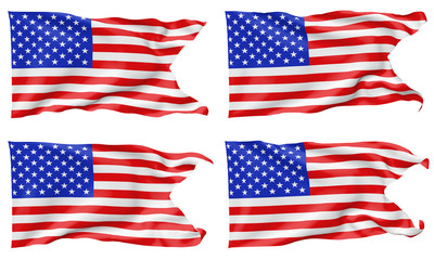 USA flag with angle set.