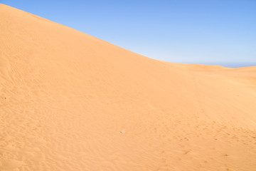 The sands of Maspalomas. Beautyful dunes in the south of Gran Canaria