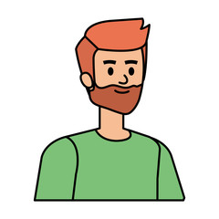 young man with beard avatar character