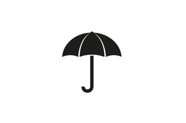 Creative Black Umbrella Logo Design Symbol Vector Illustration