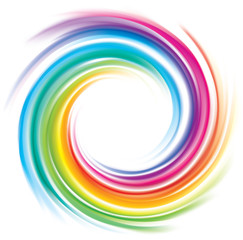 Vector backdrop of spiral rainbow spectrum - obrazy, fototapety, plakaty