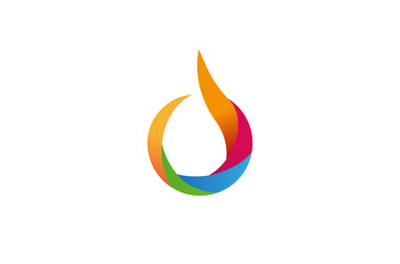 Creative Colorful Drop Logo Design Symbol Vector Illustration