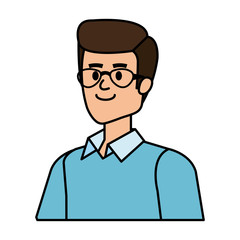 young man with glasses avatar character