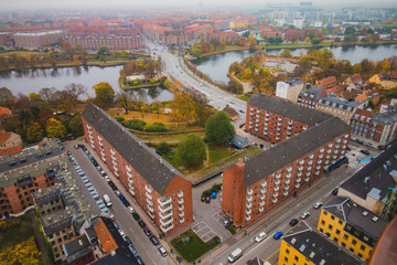 Obraz premium Copenhagen Amager skyline city view at the autumn