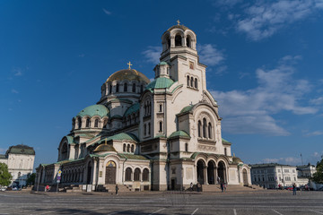 The Alexander Nevsky Cathedral in the downtown of Sofia, Bulgaria