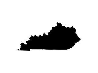 Map of Kentucky. Raster illustration