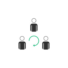 Coaching Icon. Business Concept. Flat Design. Isolated Illustration.