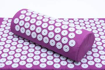 Acupressure Mat and Pillow Set for Back and Neck Pain Relief and Muscle Relaxation. Relieves Stress, Back, Neck, and Sciatic Pain.