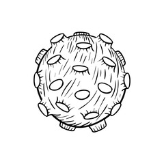 meteor of the solar system in white background