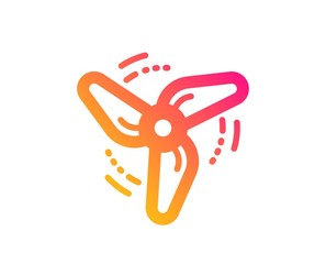 Wind energy icon. Fan engine, jet turbine sign. Ventilator symbol. Classic flat style. Gradient wind energy icon. Vector