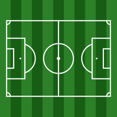 Football field. Simple flat vector illustration