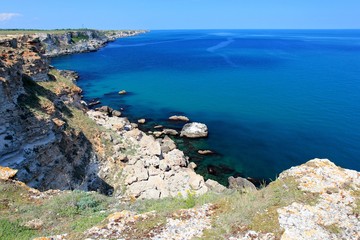 Rocky shores on Kamen Bryag, Bulgaria