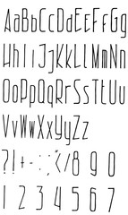 Hand drawn alphabet for your design. Vector