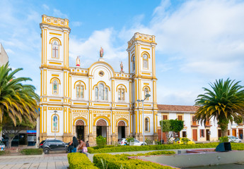 Colombia Sogamoso  Saint Martin of Tours cathedral panoramic view