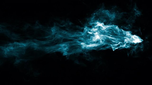 Fluids energy waves ball of particles blue loop