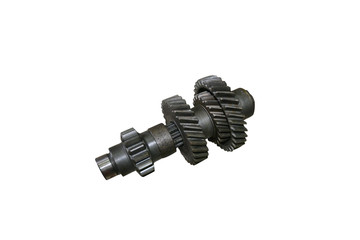 gear unit intermediate shaft on an isolated background