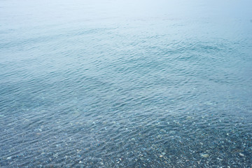 Fototapeta na wymiar Background shot of aqua sea water surface
