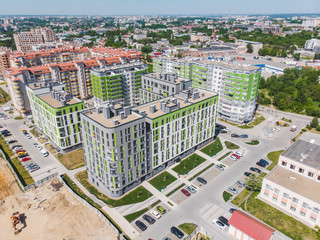 top view of apartments building. urban lifestyle