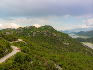 Road to the mountain. Beautiful Summer Mountain Road.