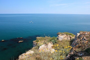 Rocky shores on Kamen Bryag, Bulgaria