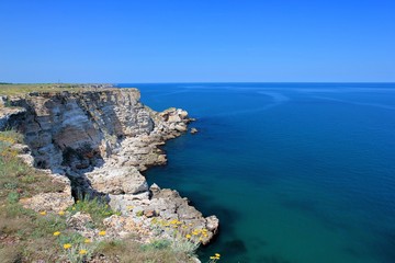 Rocky shores on Kamen Bryag, Bulgaria