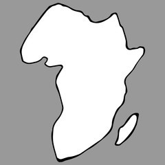 Map, globe icon. Vector illustration of globe africa. Globe, Earth, map hand drawn.