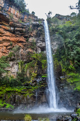 Beautiful secluded and majestic Lonecreek or Lone creek falls, waterfall in Sabie Mpumalanga South Africa