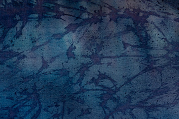 Abstraction, turquoise and violet, hot batik, background texture, handmade on silk, abstract surrealism art