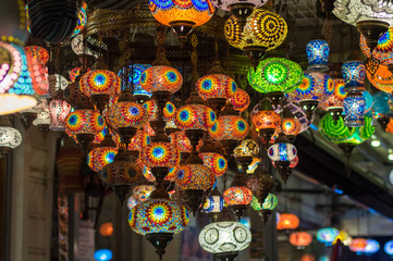 Lanterns in Istanbul shop, Turkey