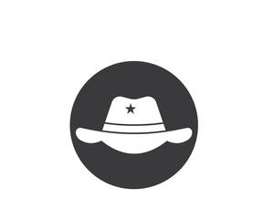cowboy hat icon logo vector template