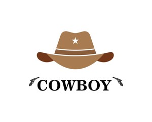 cowboy hat icon logo vector template