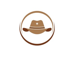 cowboy hat icon logo vector template