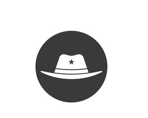 cowboy hat icon logo vector template