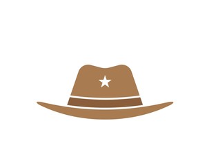 cowboy hat icon logo vector template