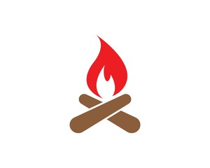 Fire flame Logo Template vector icon Oil, gas and energy