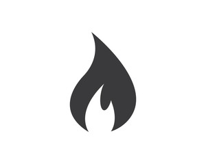 Fire flame Logo Template vector icon Oil, gas and energy