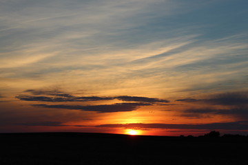 Fototapeta na wymiar countryside sunset
